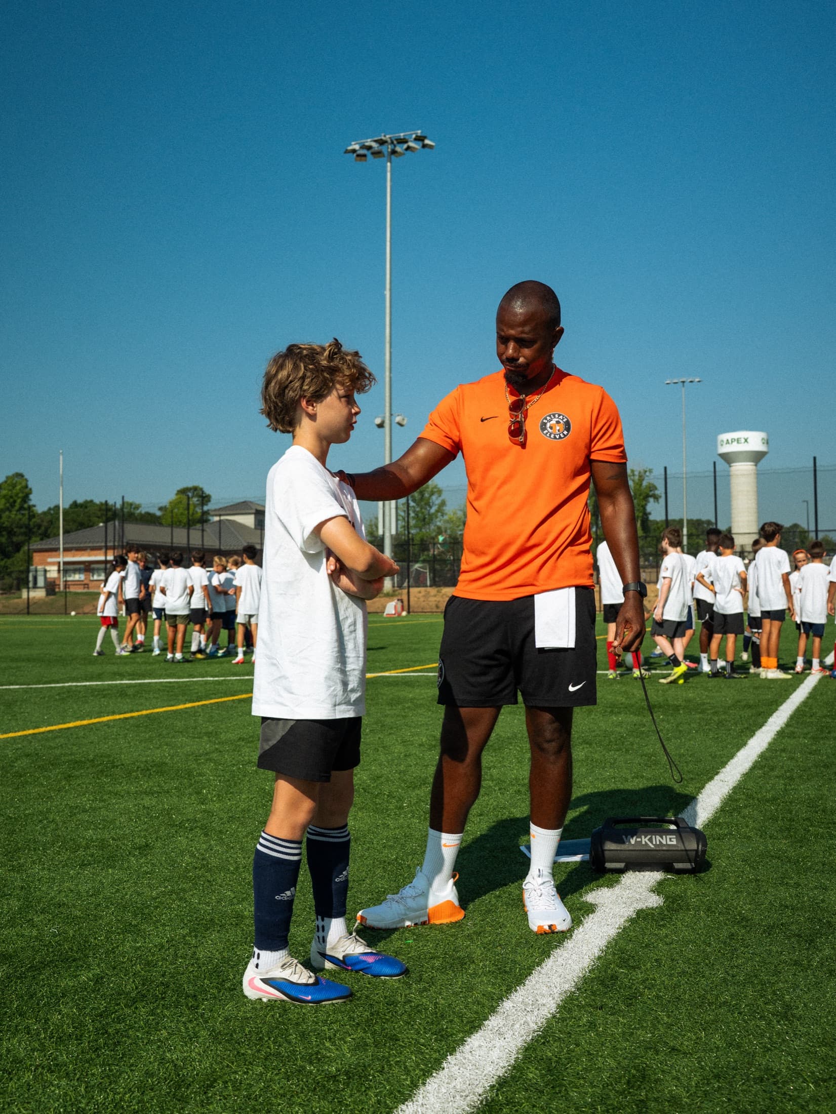 Coach Salsa running a private training session